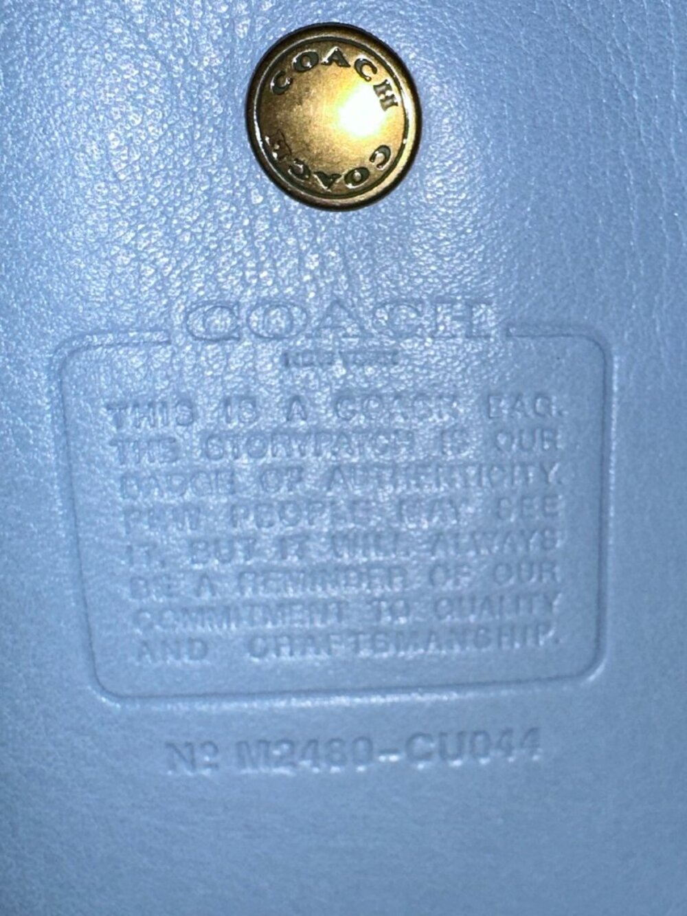 Coach Brooklyn S8 39 Bluebell Leather Shoulder Bag Style #M2480-CU044 *NWT* - Picture 6 of 11